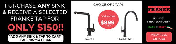 Receive A Franke Tap (TA7730 or TA7600MB) For Only $150 With Any Sink Purchase - View Details